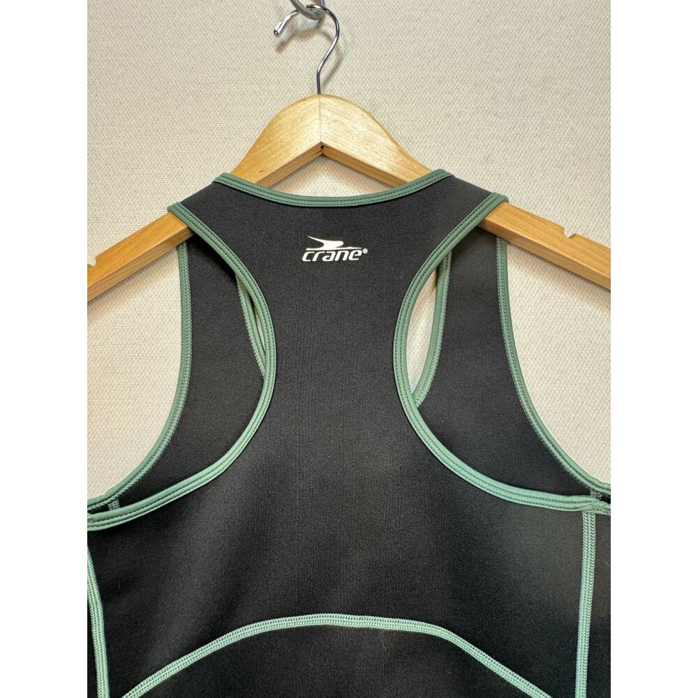 Crane Womens Sauna Sweat Suit Vest Size M Black Full Zip Activewear Training - Picture 11 of 11